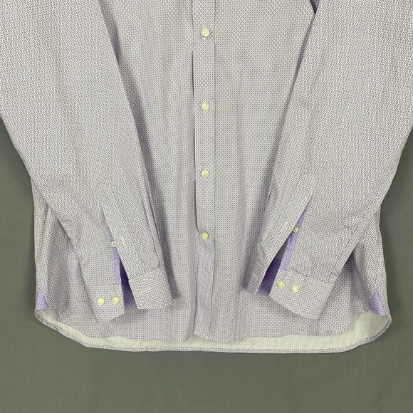 Ted Baker Dress Shirt Purple Button Up Long Sleeve - Picture 4 of 11